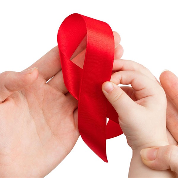 baby hand AIDS ribbon
